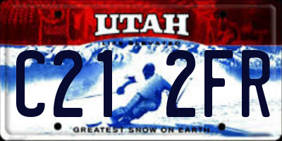 UT license plate C212FR