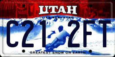 UT license plate C212FT
