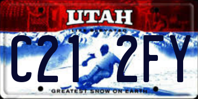 UT license plate C212FY