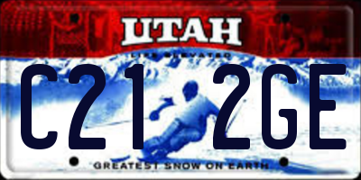 UT license plate C212GE