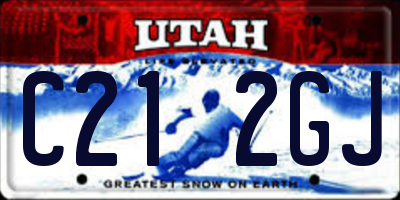 UT license plate C212GJ