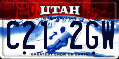 UT license plate C212GW