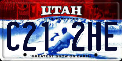 UT license plate C212HE