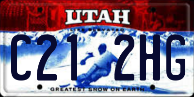 UT license plate C212HG