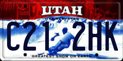UT license plate C212HK