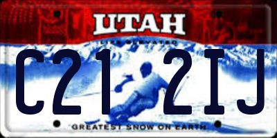 UT license plate C212IJ