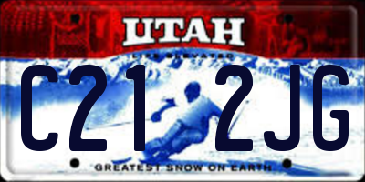 UT license plate C212JG
