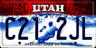 UT license plate C212JL