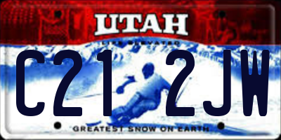 UT license plate C212JW