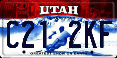UT license plate C212KF