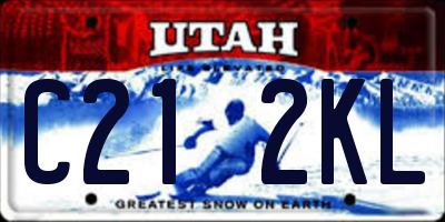 UT license plate C212KL