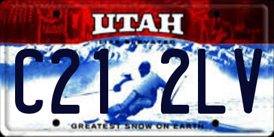 UT license plate C212LV