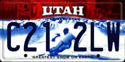 UT license plate C212LW