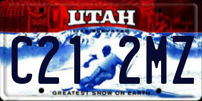 UT license plate C212MZ