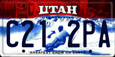 UT license plate C212PA