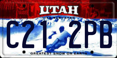 UT license plate C212PB