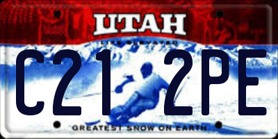 UT license plate C212PE