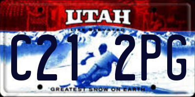 UT license plate C212PG