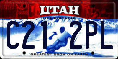 UT license plate C212PL