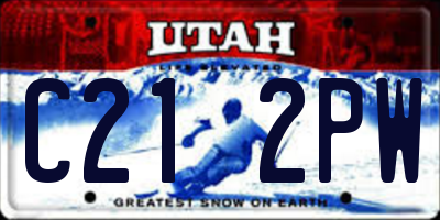 UT license plate C212PW