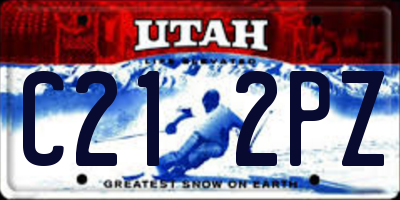 UT license plate C212PZ