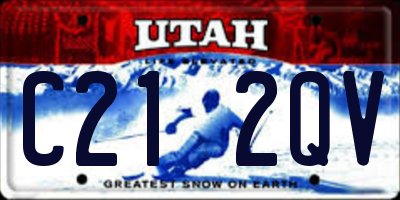 UT license plate C212QV