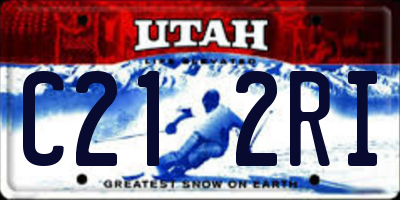 UT license plate C212RI