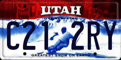UT license plate C212RY