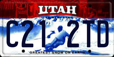 UT license plate C212TD