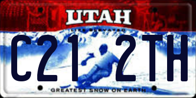 UT license plate C212TH
