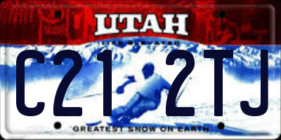 UT license plate C212TJ