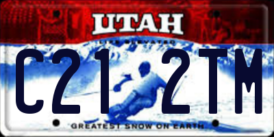 UT license plate C212TM