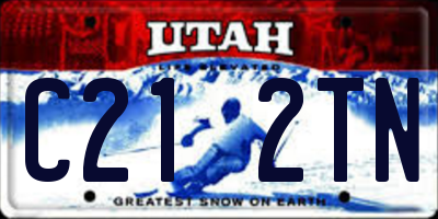 UT license plate C212TN