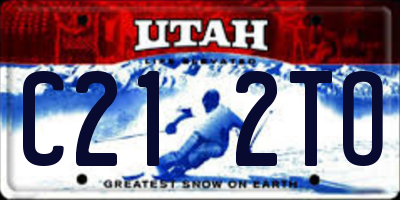 UT license plate C212TO