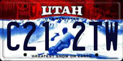 UT license plate C212TW