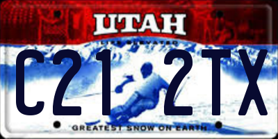 UT license plate C212TX