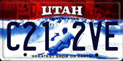UT license plate C212VE