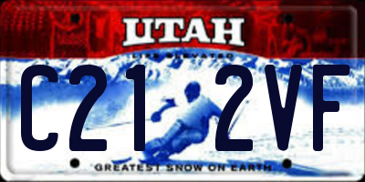 UT license plate C212VF