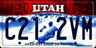 UT license plate C212VM