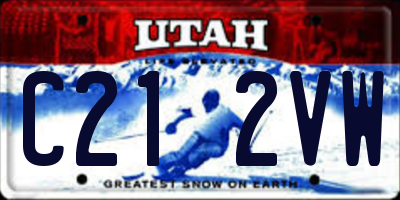 UT license plate C212VW