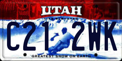 UT license plate C212WK