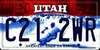 UT license plate C212WR