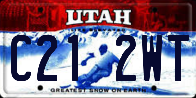 UT license plate C212WT