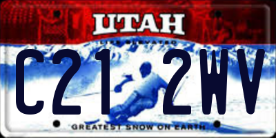 UT license plate C212WV