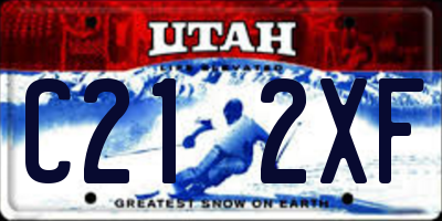 UT license plate C212XF