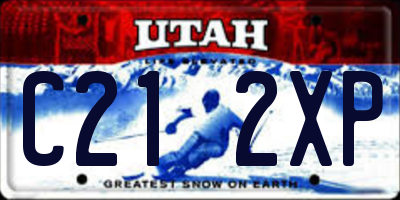 UT license plate C212XP