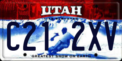 UT license plate C212XV