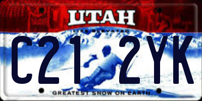 UT license plate C212YK
