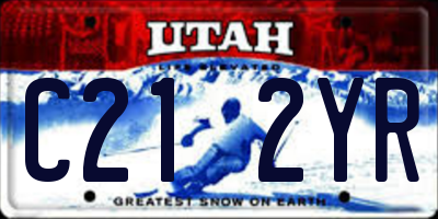 UT license plate C212YR