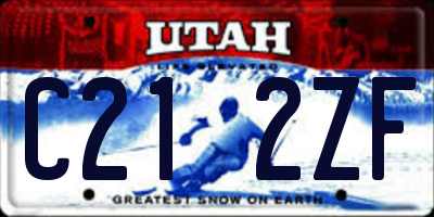 UT license plate C212ZF